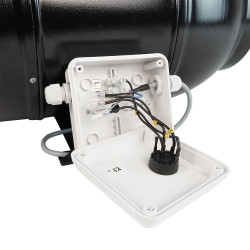 Тих тръбен метален вентилатор с превключвател на скоростта Ø 200 мм