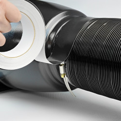 Алуминиева самозалепваща се лента Dalap TAD до 120 °C, 50 м, черна