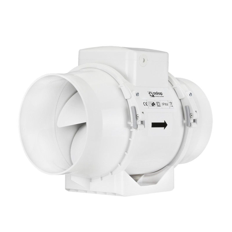 Пластмасов аксиален тръбен вентилатор с таймер Ø 125 мм