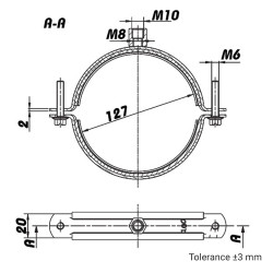 Скоба за въздуховод с гумено уплътнение Ø 125 мм