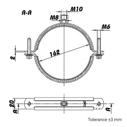 Скоба за въздуховод с гумено уплътнение Ø 160 мм