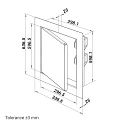 Ревизионна метална вратичка с магнити 298x598 мм