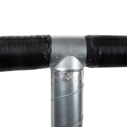 Кръгла гъвкава тръба черна Dalap ALUDAP D до 200°C, Ø 80 мм, дължина 3000 мм