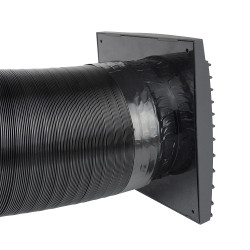 Кръгла гъвкава тръба черна Dalap ALUDAP D до 200°C, Ø 80 мм, дължина 3000 мм