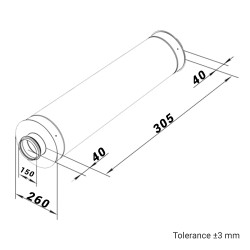 Шумозаглушител Dalap DAMPER Ø 150 мм, дължина 300 мм