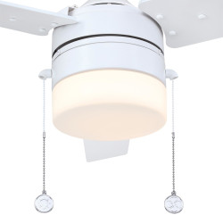 Таванен вентилатор Westinghouse RIVERTON 73166, Ø 132 см, матово бял, с осветление