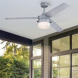 Таванен вентилатор Westinghouse RIVERTON 73165, Ø 132 см, сребрист, с осветление