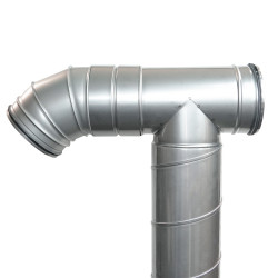 Кръгло коляно от неръждаема стомана Dalap BENDI-O 45° с уплътнителна гума, Ø 80мм