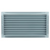 Сива вентилационна решетка от висококачествен екструдиран алуминий 400x150 мм