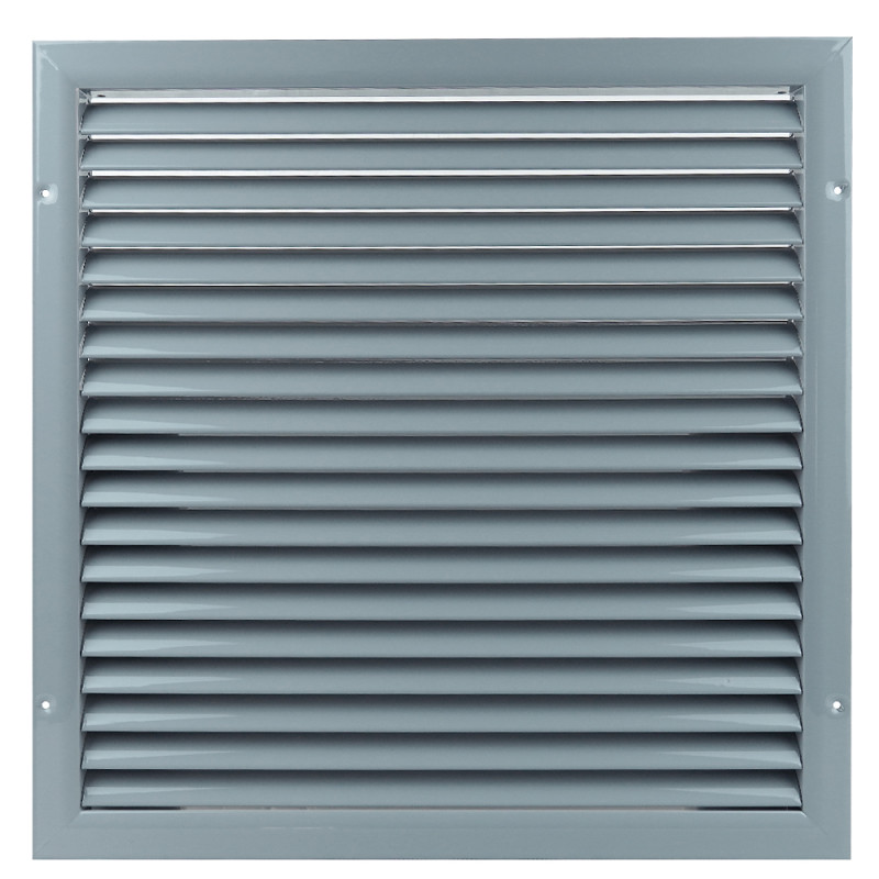 Сива вентилационна решетка от висококачествен екструдиран алуминий 400x400 мм
