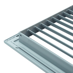 Подсилена сива вентилационна решетка от висококачествен екструдиран алуминий 500x200 мм