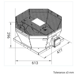 Покривен вентилатор с EC мотор Dalap ALBATRO PROFI Ø 285 мм, 3100 m³/h