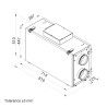 Централен рекуператор Vents VUT 300 H2 mini EC A2, хоризонтален, дебит 300 m³/h, Ø 125 мм