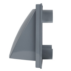 Вентилационна решетка с шапка и клапа Dalap GP 122 BKF ASA GRAY, 150x150 мм / Ø 125 мм, сива