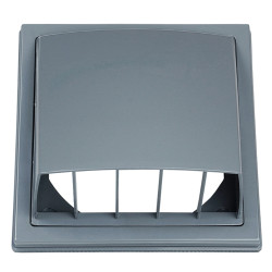 Вентилационна решетка с шапка и клапа Dalap GP 122 BKF ASA GRAY, 150x150 мм / Ø 125 мм, сива