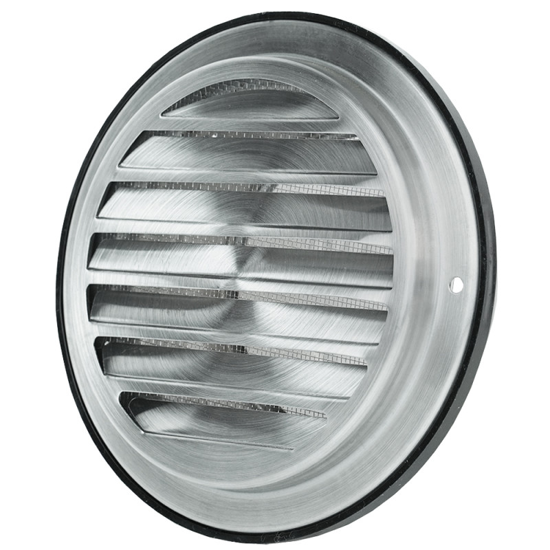 Вентилационна решетка от неръждаема стомана с фланец и мрежа против насекоми Ø 100 мм