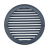 Пластмасова вентилационна решетка с фиксирани жалузи и фланец Dalap GP 150 KN ASA, сива, Ø 150 мм