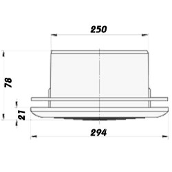 Таванен PVC дифузор Ø 250 мм