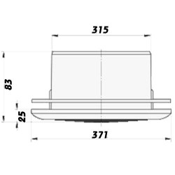 Таванен PVC дифузор Ø 315 мм