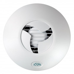 Designový ventilátor do koupelny s automatickou žaluzií iCON 15 na 12V, Ø100 mm