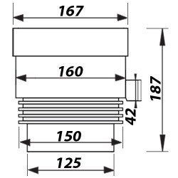 Dalap 5697 - PVC kondenzační jímka 125-150 mm