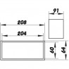 Външно правоъгълно PVC съединение 204x60 мм