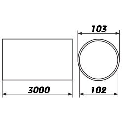 Dalap AS-102/3 - PVC potrubí ohebné 100/3 m