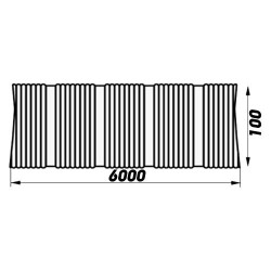 Гъвкава кръгла тръба до 250°C Ø 100 мм, дължина 6000 мм