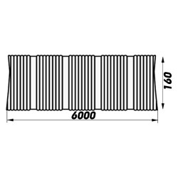 Гъвкава кръгла тръба до 250°C Ø 160 мм, дължина 6000 мм