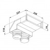 Dalap FLEXITECH WMMCL 200x55/63x2 - wall mounted metal connector