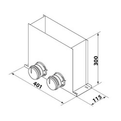 Dalap FLEXITECH FMMC 300x100/75x2 - floor mounted metal conn.