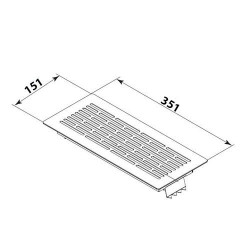 Dalap FLEXITECH FMOG 300x100 - floor mounted overlay grille