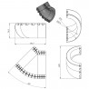 Изолация за коляно 45°, диаметър Dalap EPS491, Ø 100 mm