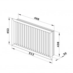 Пластмасова решетка с фиксирани жалузи Dalap GPV 500x450 mm