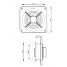 Индустриален стенен аксиален вентилатор на 400 V с по-висока мощност Ø 260 мм