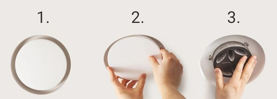 Гипсов анемостат ERGOVENT без фуги, с подвижен капак и регулиране на дебита